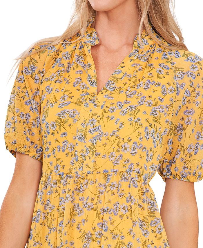 CeCe Women's Short Sleeve Floral Print Baby Doll Dress & Reviews