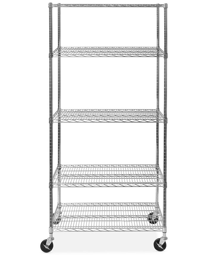 Seville Classics 5Tier NSF Steel Wire Wheeled Shelving Macy's