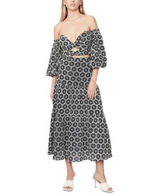 Bardot - Women's Kaela Embroidered Maxi Skirt