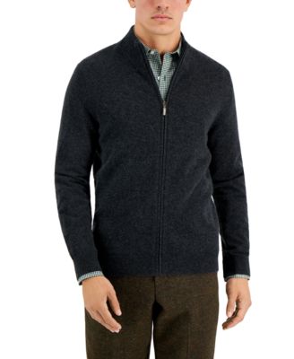 men's cashmere full zip cardigan