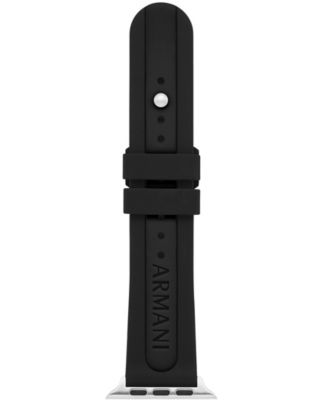 A|X Armani Exchange Men's Black Silicone Band for Apple Watch, 42mm, 44mm,  45mm & Reviews - All Fashion Jewelry - Jewelry & Watches - Macy's