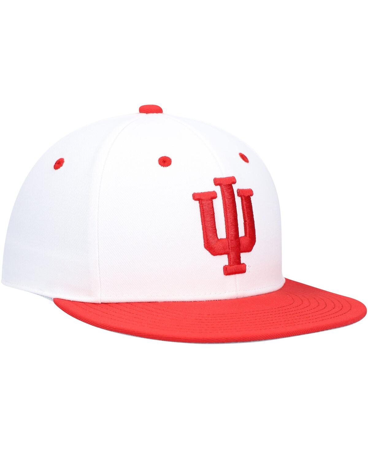 Men's adidasIndiana Hoosiers On-Field Baseball Fitted Hat - White