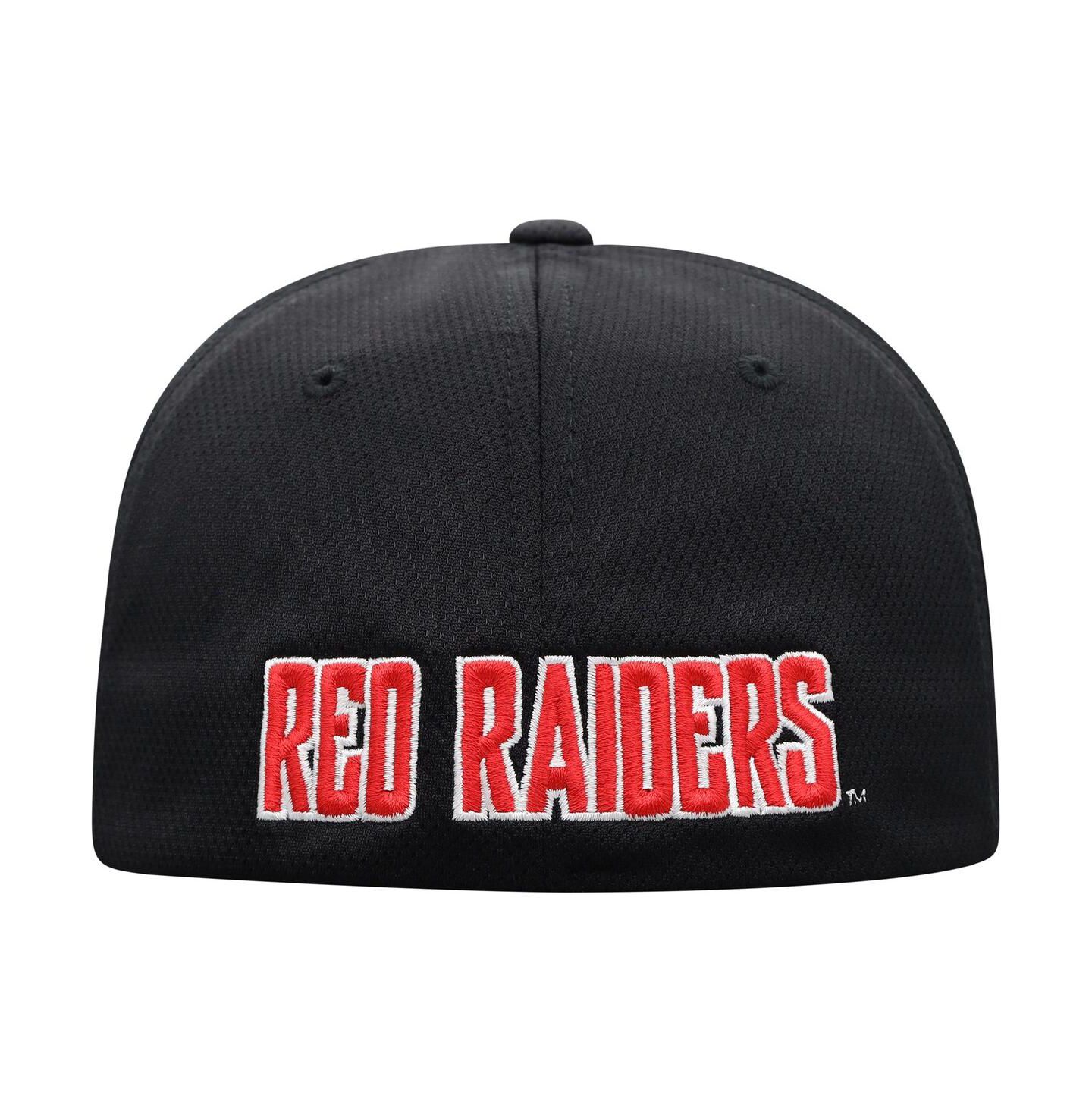 Мужская кепка Top of the World Black Texas Tech Red Raiders Reflex Logo Flex Hat — фото 5