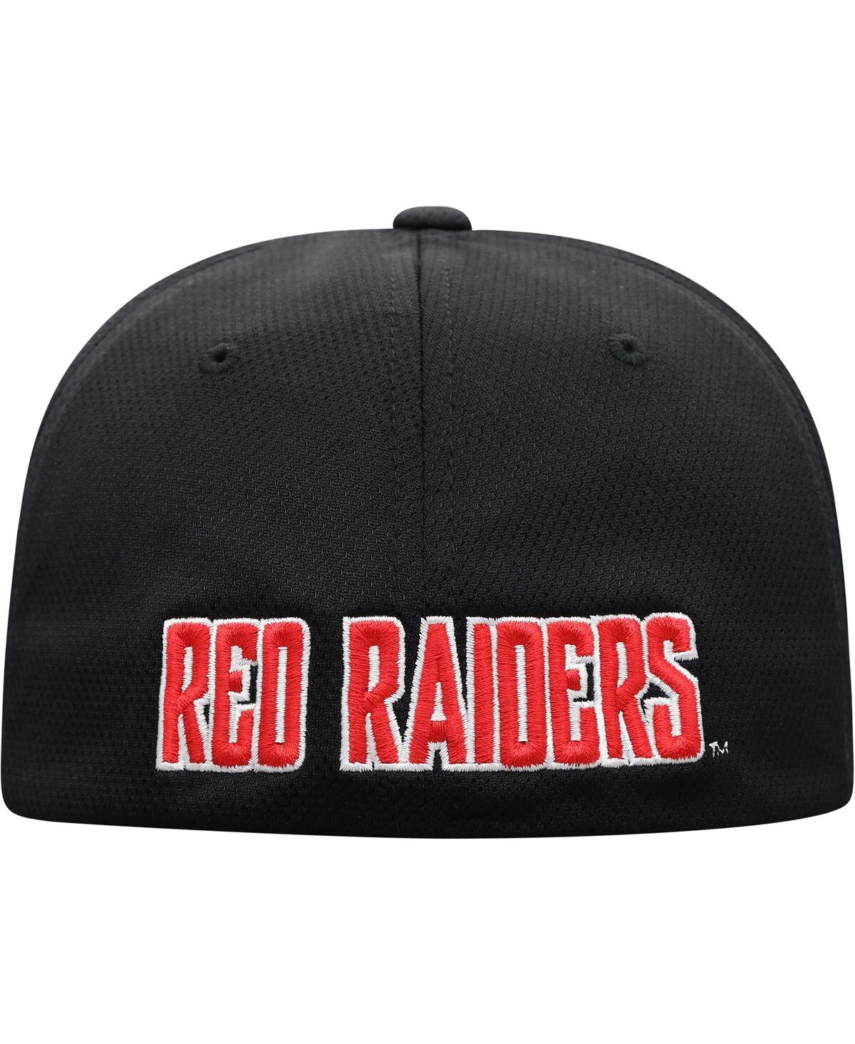 Top Of The World Men's  Black Texas Tech Red Raiders Reflex Logo Flex Hat In Black