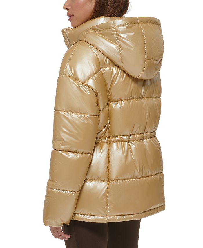 Levi's Women's Quilted CinchWaist Hooded Puffer Coat & Reviews Coats
