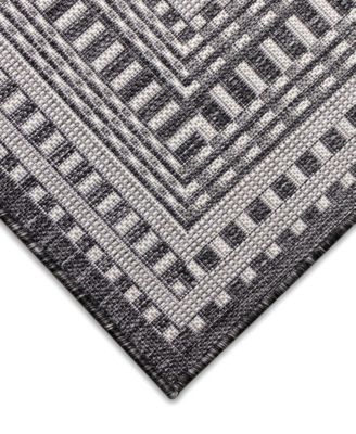 Malibu Etched Border 7'10" x 9'10" Outdoor Area Rug