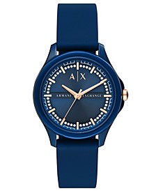 Women's in Navy with Silicone Strap Watch 38mm