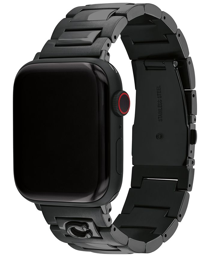 COACH Unisex Black Stainless Steel Bracelet for Apple Watch 42mm