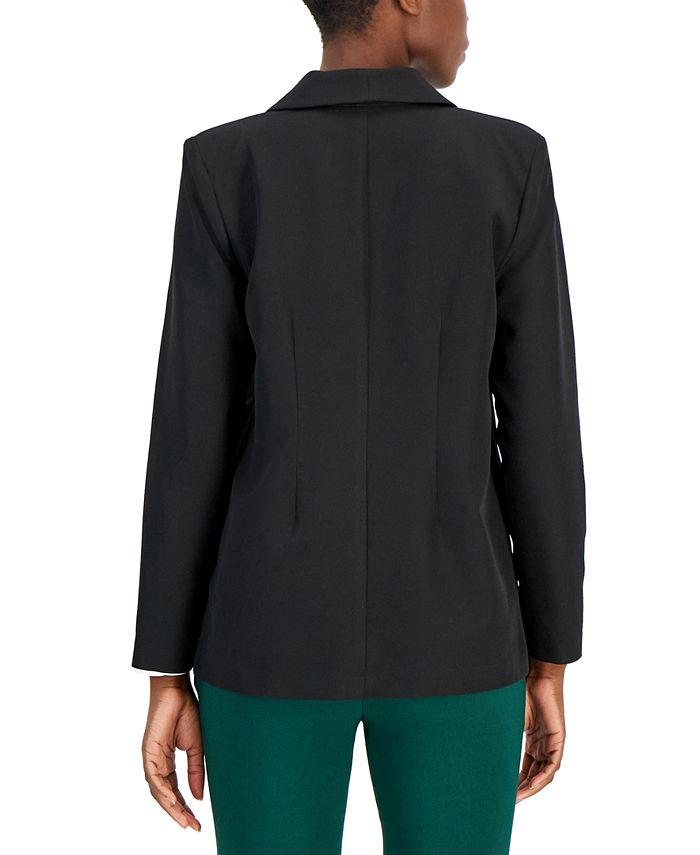 Alfani Petite Long Sleeve Collared Blazer, Created for Macy's - Macy's