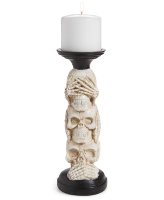 Holiday Lane - Skull Candle Holder, Created for Macys