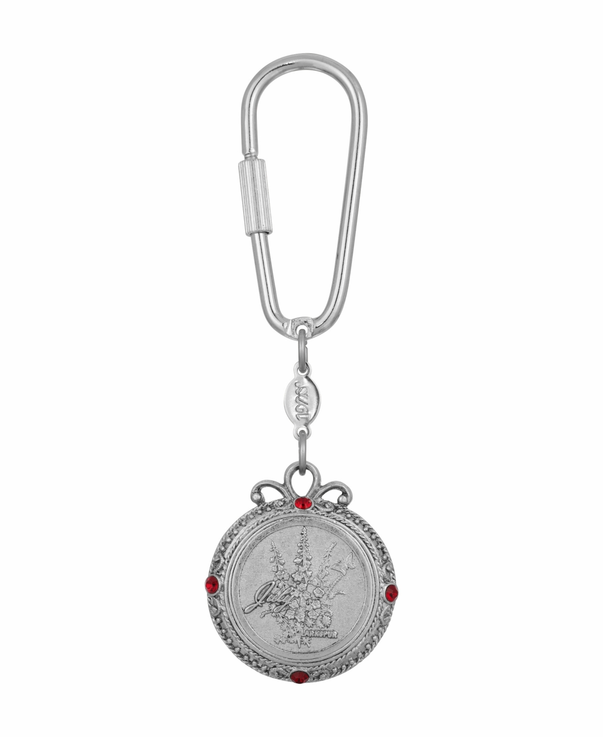 2028 Women's July Flower Of The Month Larkspur Key Fob In Red