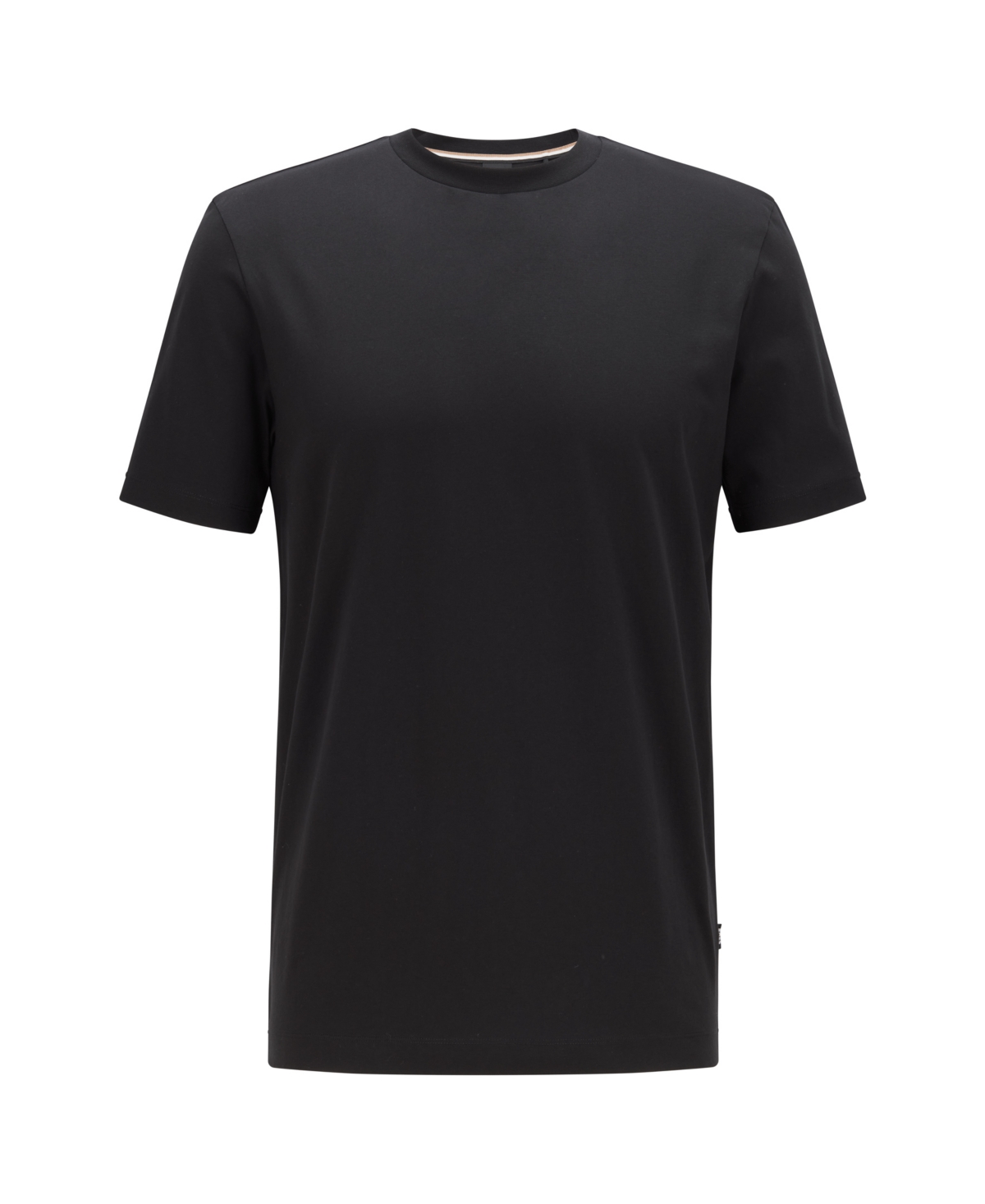 Hugo Boss Thompson 02 Cotton Solid Tee In Black