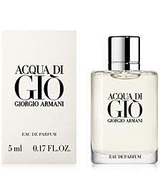 Complimentary deluxe mini with large spray purchase from the Acqua Di Gio Men's fragrance collection