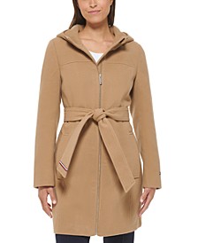 Women's Belted Hooded Coat