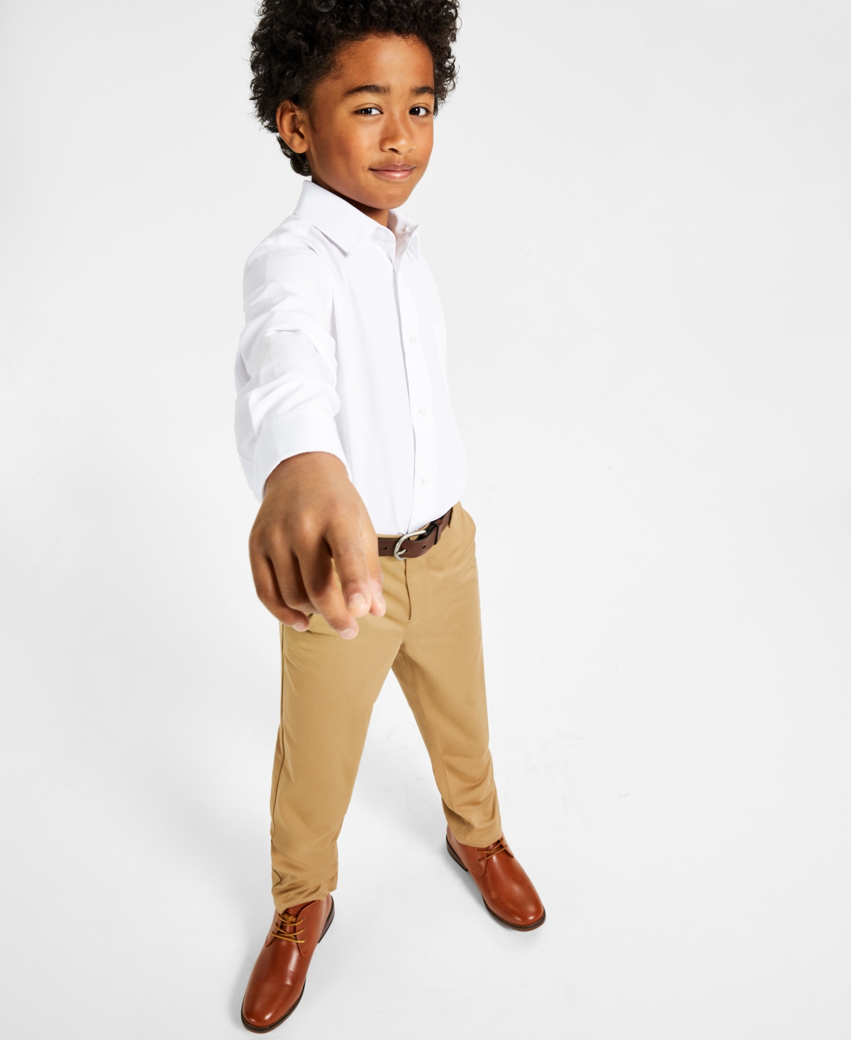 Nautica Big Boys Uniform Flat-Front Stretch Performance Pants