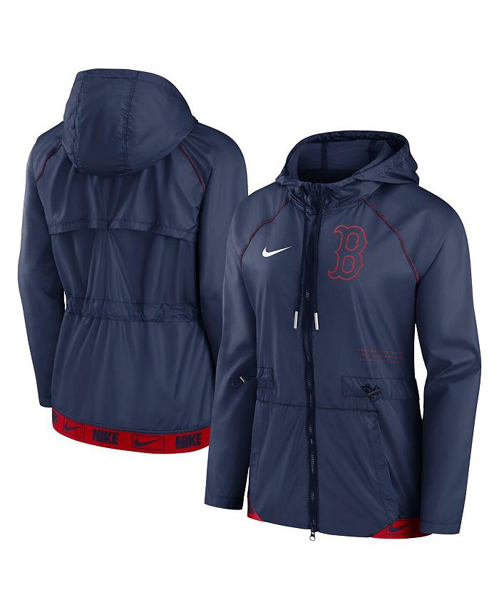 Men's Boston Red Sox Nike Gray Mesh Logo Essential Full-Zip Hoodie