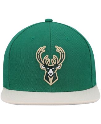Men's Hunter Green, Cream Milwaukee Bucks Team Two-Tone 2.0 Snapback Hat