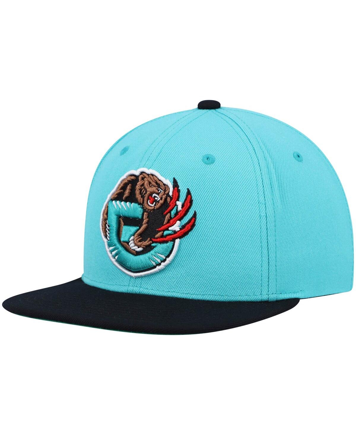 Mitchell & Ness Turquoise/black Vancouver Grizzlies Hardwood Classics Team Two-tone 2.0 Snapback Hat In Turquoise,black