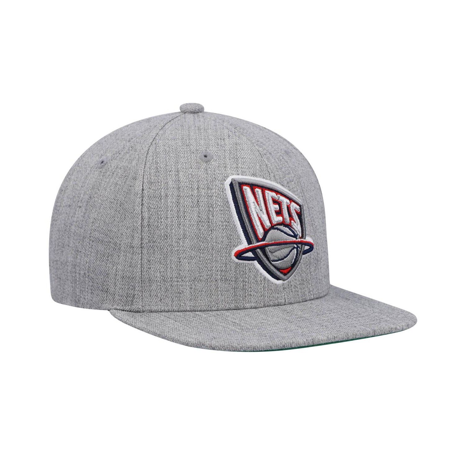 Men's Heathered Gray New Jersey Nets Hardwood Classics Team 2.0 Snapback Hat