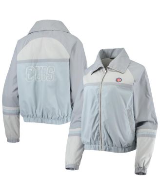 Women's Royal Chicago Cubs Colorblock Track Raglan Full-Zip Jacket
