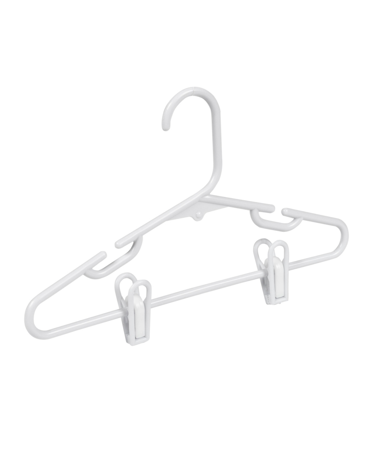 Honey Can Do Kids Clothes Hangers With Clips, Set Of 18 In White