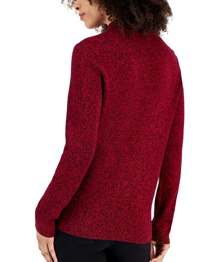 Karen Scott Women's Ribbed MockNeck Sweater, Created for Macy's Macy's