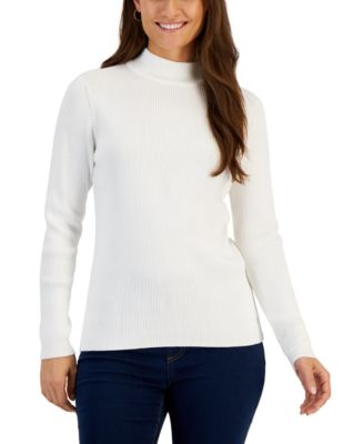 Karen Scott Women's Mock-Neck Sweater, Created for Macy's - Macy's