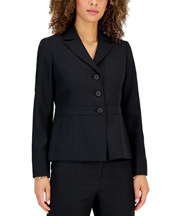 Le Suit Three-Button Seamed Jacket & Kate Pants, Regular and Petite ...