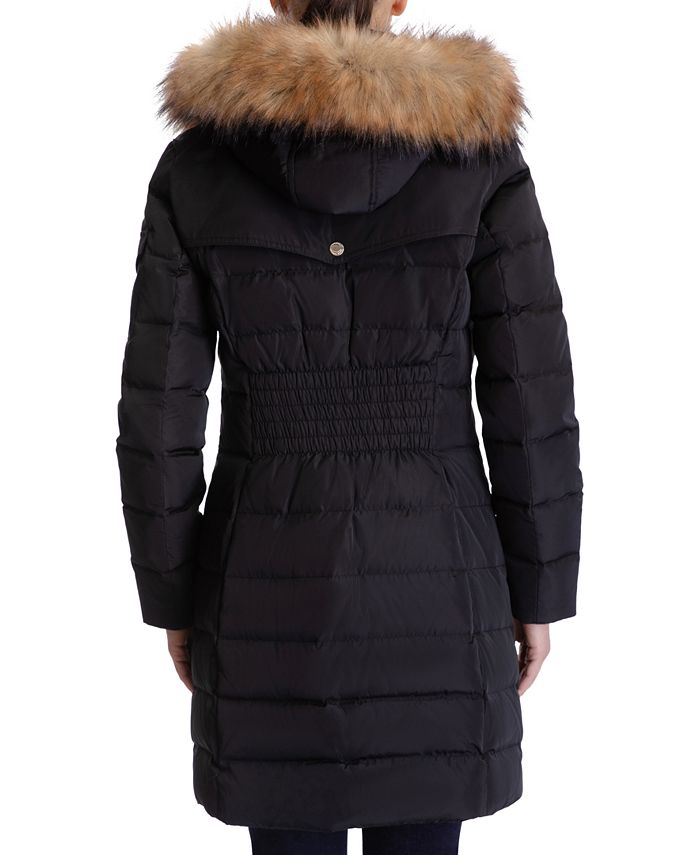Michael Kors Women's Petite Faux-Fur-Trim Hooded Puffer Coat, Created ...