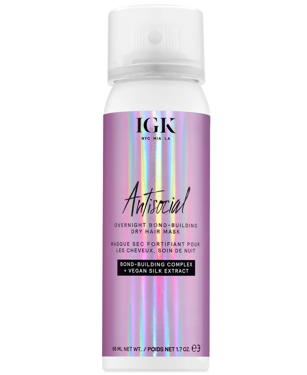 Igk Hair Antisocial Overnight Bond-building Dry Hair Mask - Travel Size In No Color