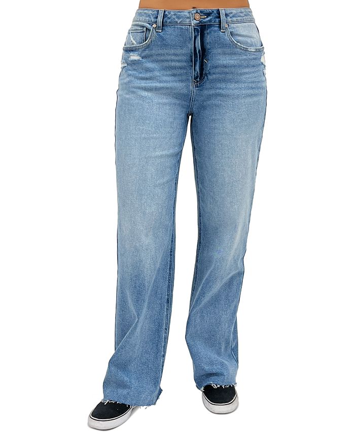 Rewash Juniors' Super High-Rise Wide-Leg Jeans - Macy's