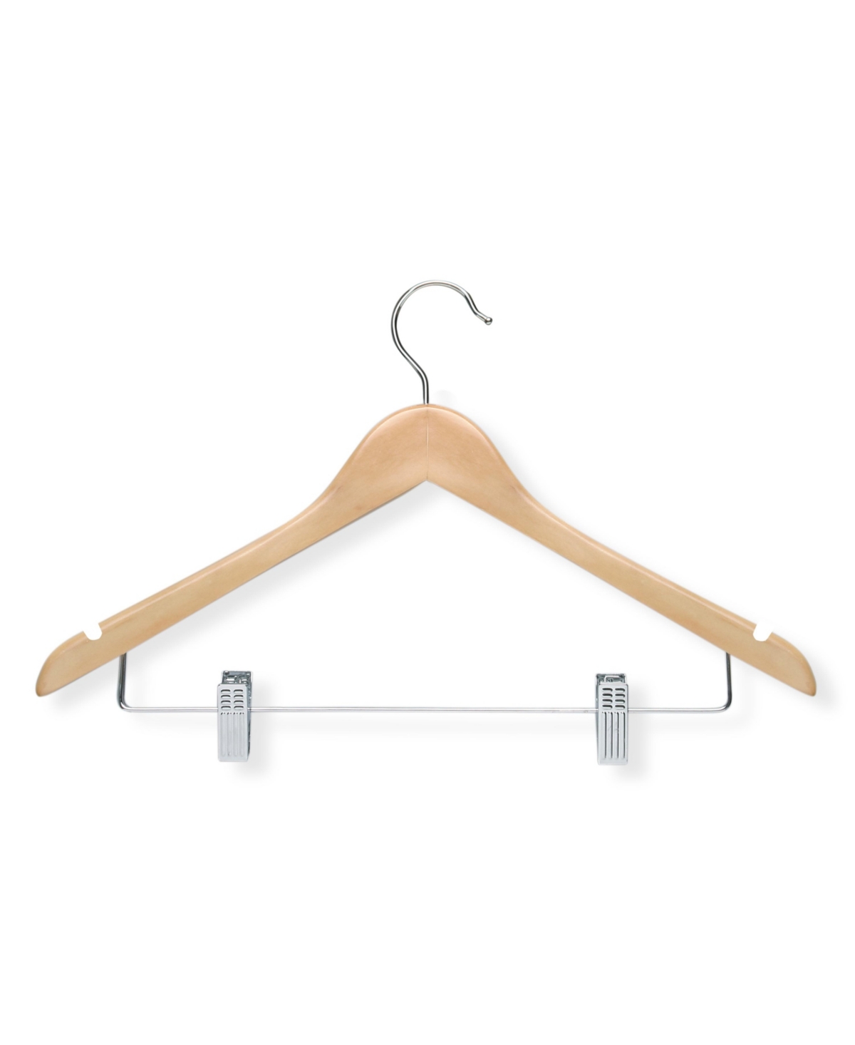 Suits Wooden Maple Clip Hangers, Set of 12 - Beige