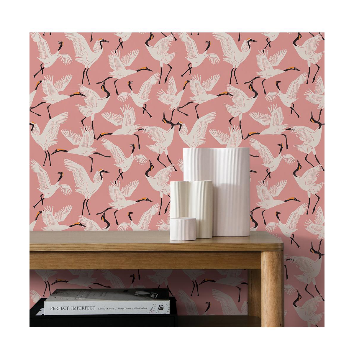 Family Of Cranes Peel and Stick Wallpaper