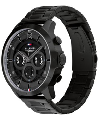 Men's Black Stainless Steel Bracelet Watch 50mm