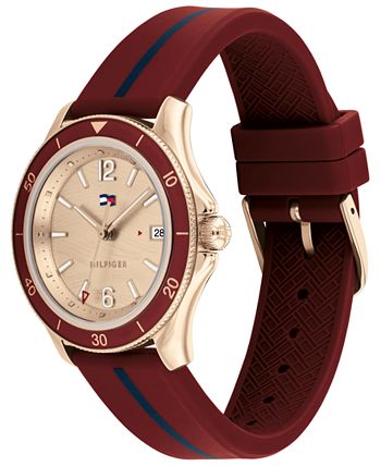 Tommy hilfiger maroon watch clearance