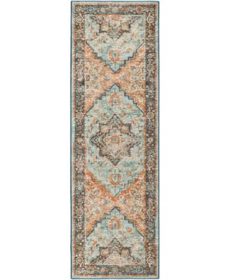 Jericho Washable JC2 2'6" x 8' Runner Area Rug