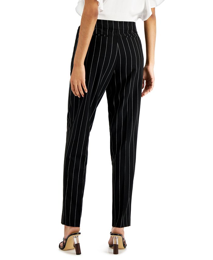 pinstripe ankle pants
