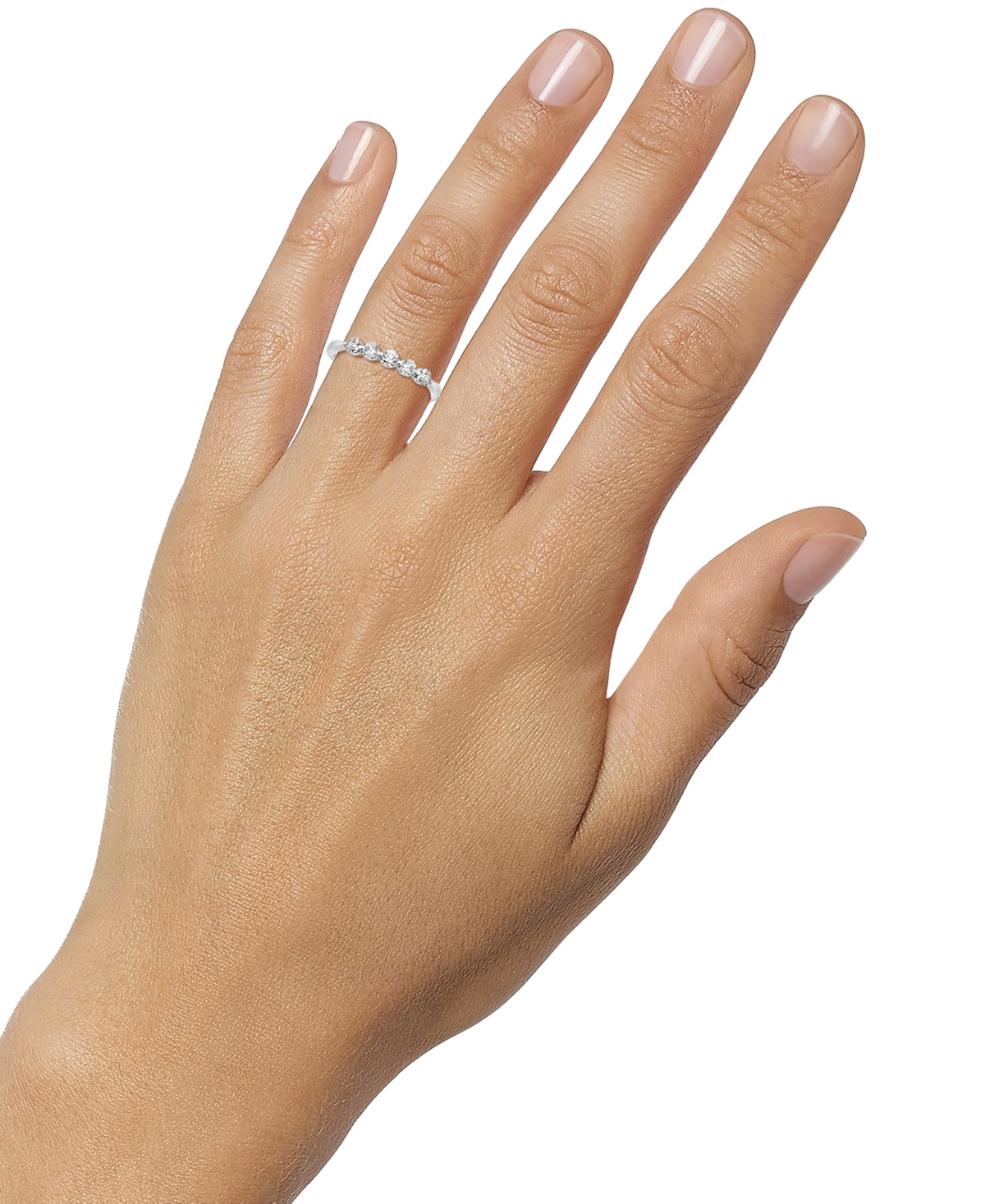 Diamond Five Stone Band (1/2 ct. t.w.) in 14k White or Yellow Gold