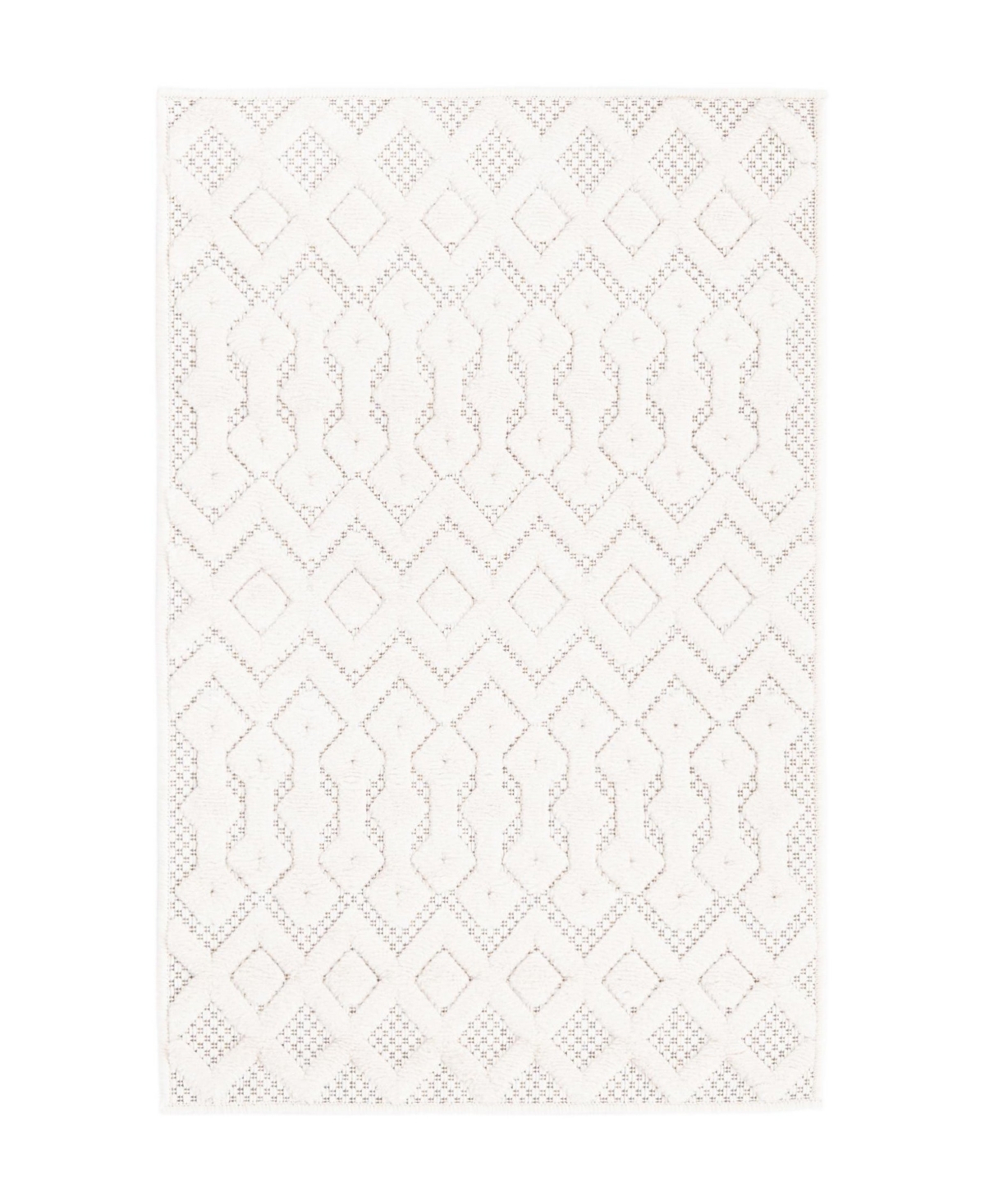 Bayshore Home High-low Pile Latisse Textured Outdoor Lto02 2' X 3' Area Rug In Ivory