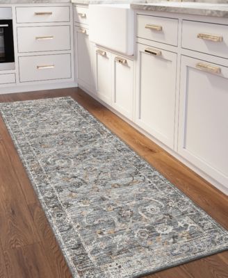 Jericho Washable JC4 2'6" x 12' Runner Area Rug