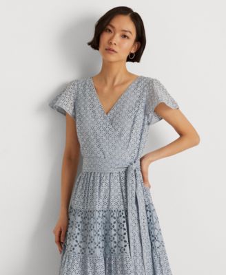 送料関税無料【LAUREN RALPH LAUREN】COTTON MIDI DRESS Lauren Ralph Lauren Cotton Eyelet Midi Dress - Macy's