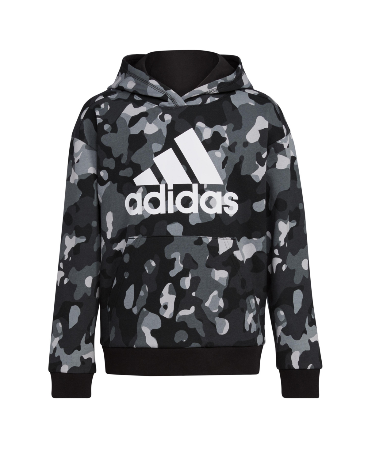 adidas Little Boys Long Sleeves Core Camo Allover Print Hooded Pullover