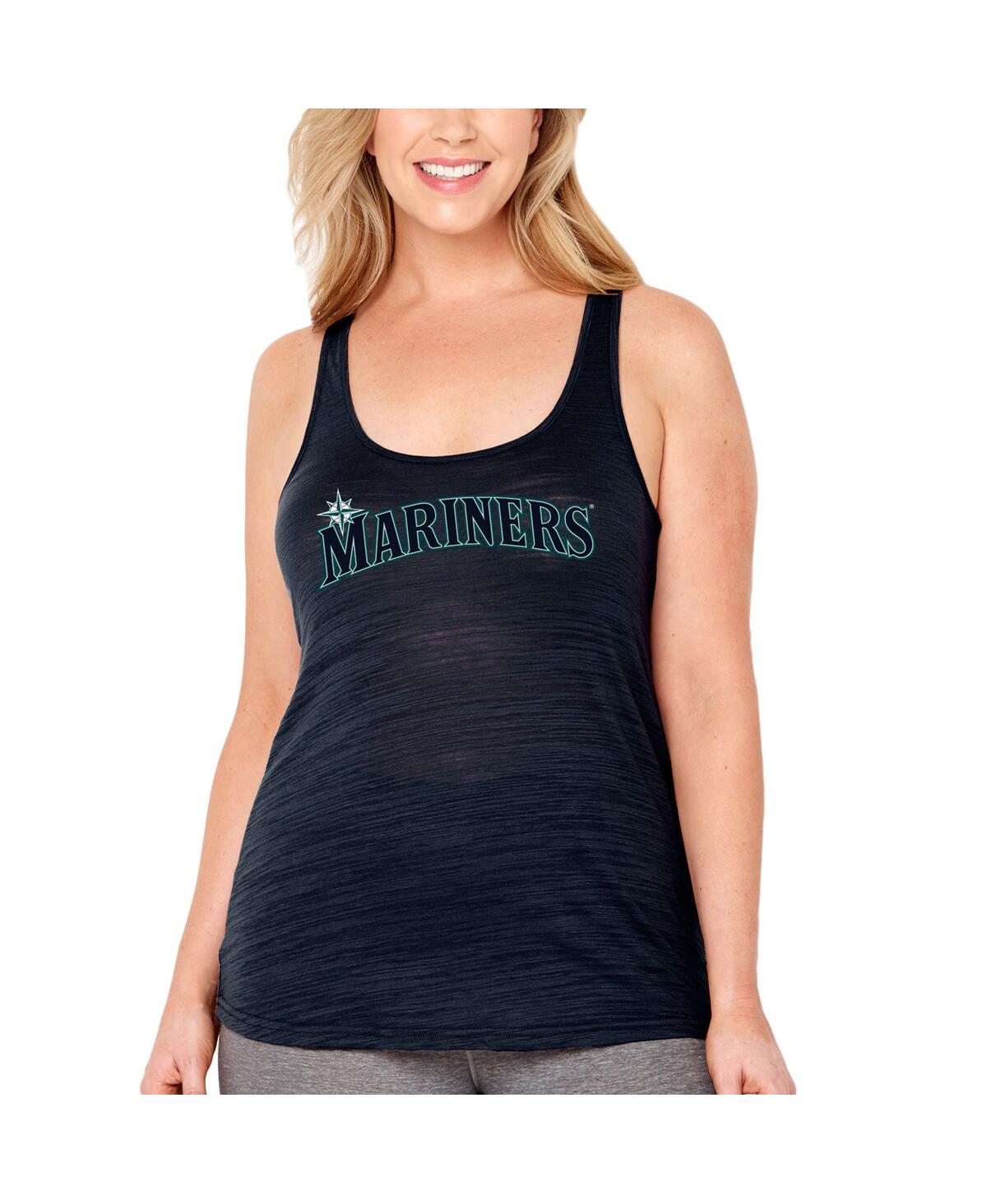 Women's Soft As A GrapeSeattle Mariners Plus Size Swing for the Fences Racerback Tank Top - Navy