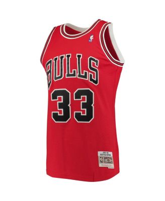 Men's Scottie Pippen Red Chicago Bulls Big and Tall Hardwood Classics Jersey