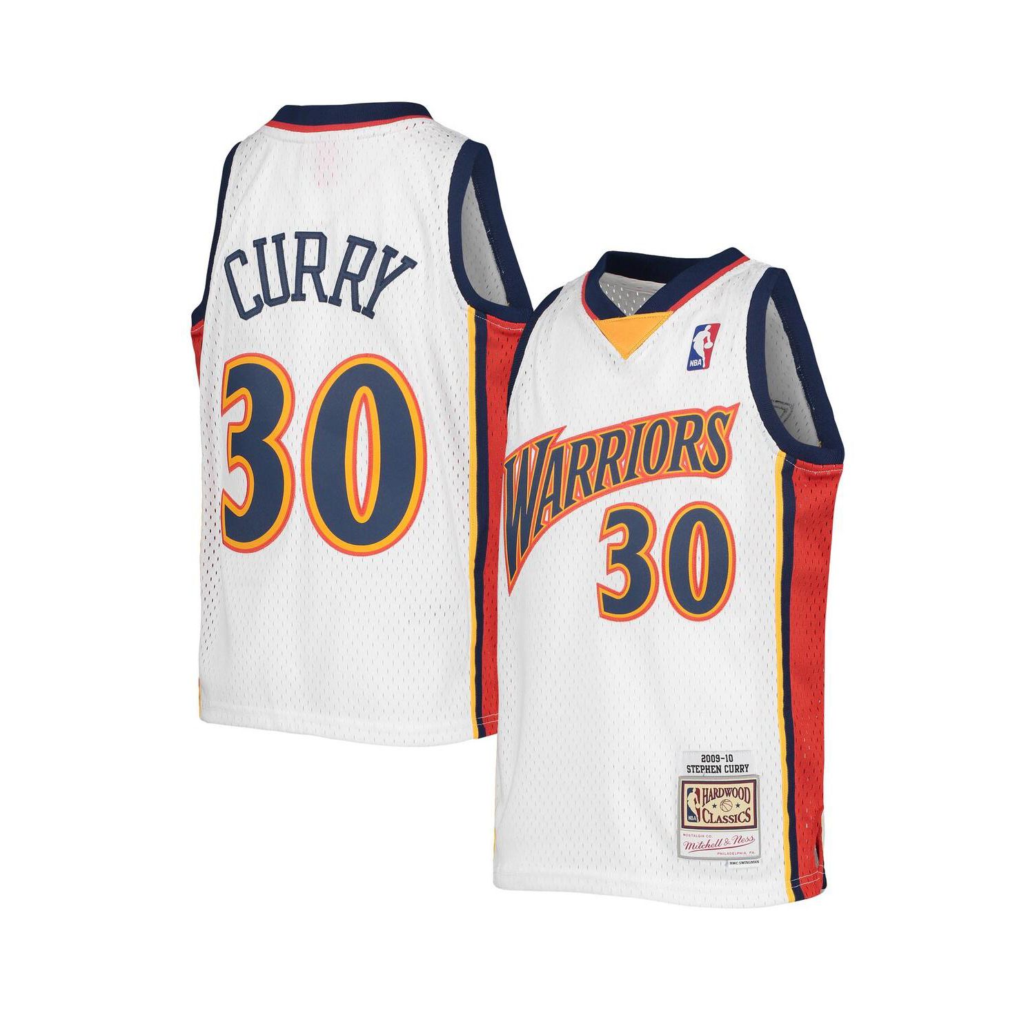 Big Boys Stephen Curry White Golden State Warriors 2009-10 Hardwood Classics Swingman Jersey