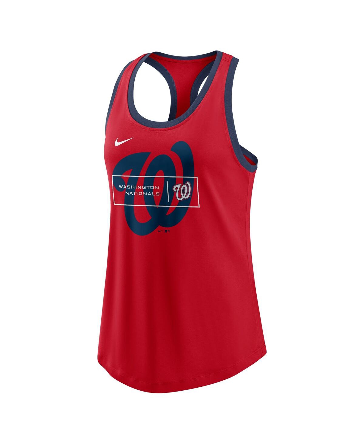 Shop Nike Women's  Red Washington Nationals X-ray Racerback Performance Tank Top