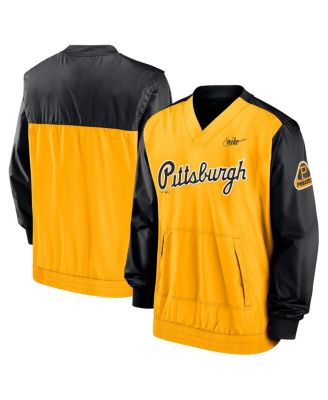 Men's Black, Gold Pittsburgh Pirates Cooperstown Collection V-Neck Pullover