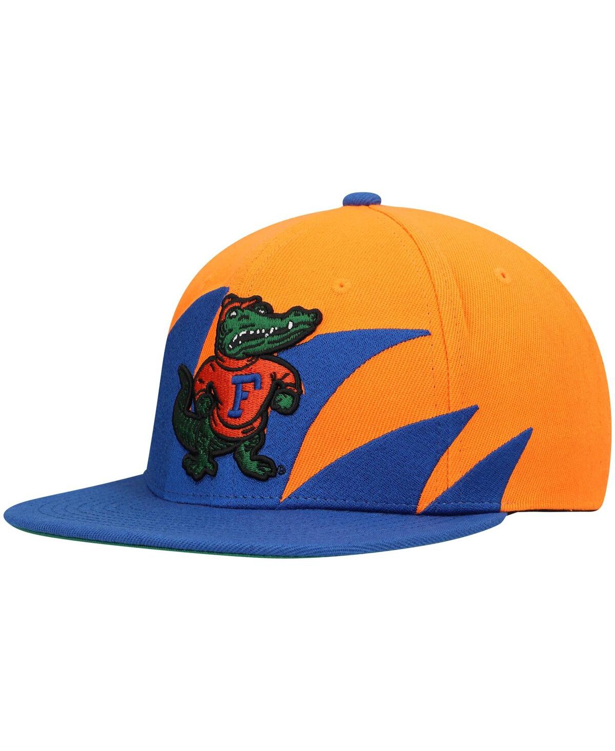 Mitchell & Ness Men's  Royal, Orange Florida Gators Sharktooth Snapback Hat In Royal,orange