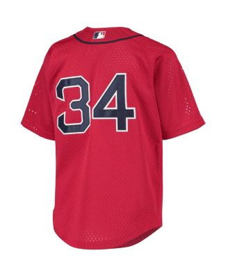 Big Boys David Ortiz Red Boston Red Sox Cooperstown Collection Batting Practice Jersey