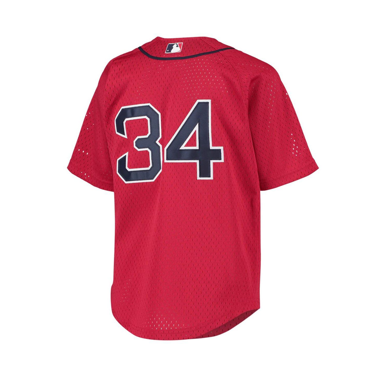 Big Boys David Ortiz Red Boston Red Sox Cooperstown Collection Batting Practice Jersey